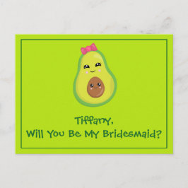 Cartão Postal Avocado Hipster será minha madrinha