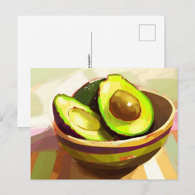 Cartão Postal Avocado, Posto (Frente/Verso)