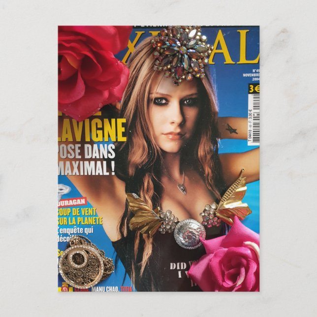 Cartão Postal Avril Lavigne  (Frente)