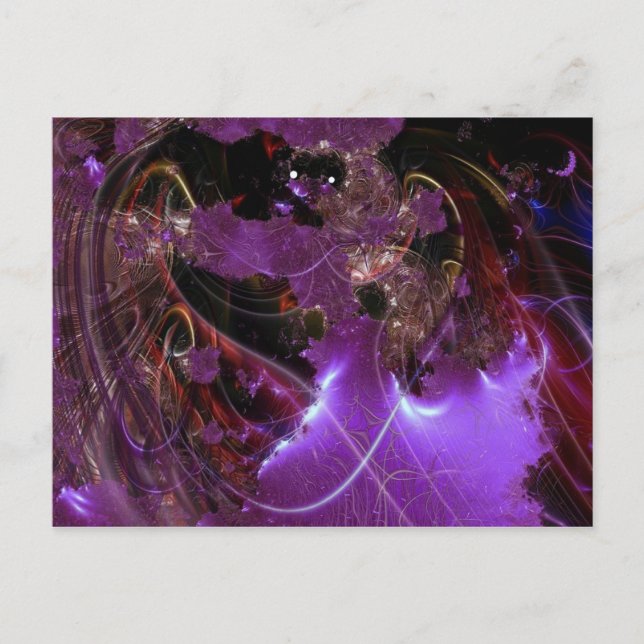 Cartão Postal Awsome! Cartaz fractal. (Frente)