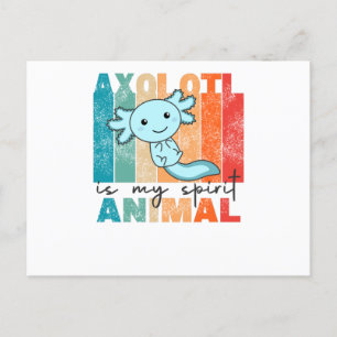 Cartão Postal Axolotl É Meu Animal Espirituoso - Sweet Axolotl