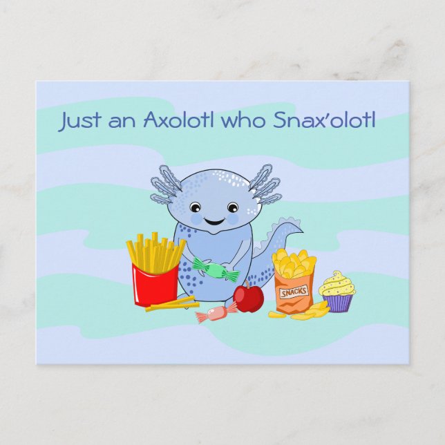 Cartão postal Axolotl Snax'olotl (Frente)