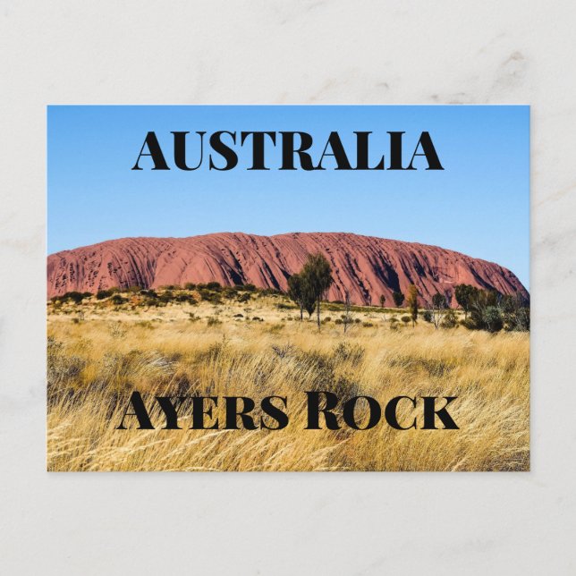 Cartão Postal Ayers Rock Austrália (Frente)