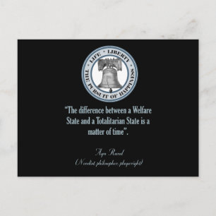 Cartão Postal Ayn Rand Cote (Totalitarismo)