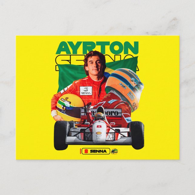 Cartão Postal Ayrton Senna (Frente)