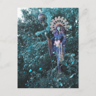 Cartão Postal aza deusa da energia feminina do cosmos