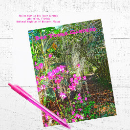 Cartão Postal Azalea Path Bok Tower Gardens Lake Wales Flórida