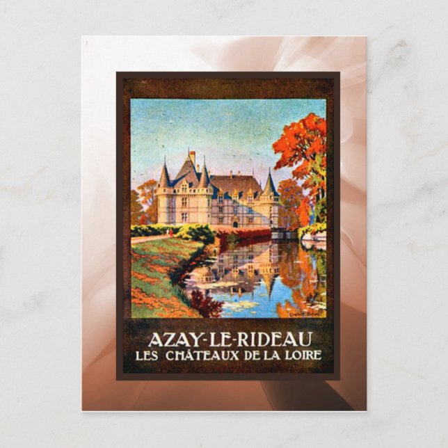 Cartão Postal Azay les rideauu, Chateau de Loire (Frente)