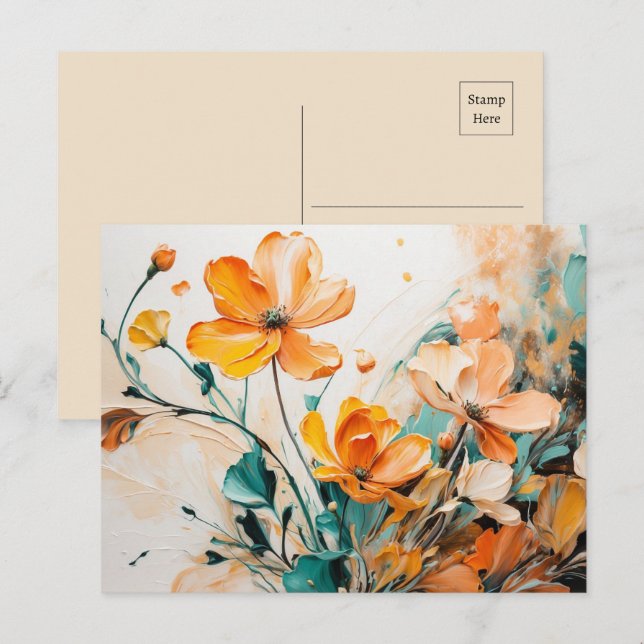 Cartão Postal Azeite De Primavera De Whimsérico Acrílico (Frente/Verso)