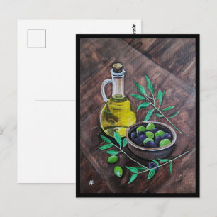 Cartão Postal Azeitonas de Andaluzia Pintura de Alfred Fox