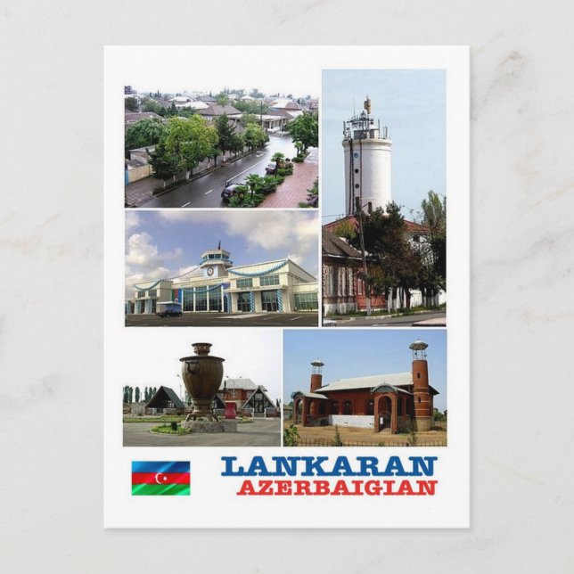 Cartão Postal Azerbaijão - Lankaran - Mosaico - (Frente)