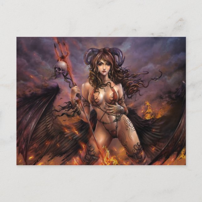 Cartão Postal Azmodeus Dark Angels "Charon" (Frente)