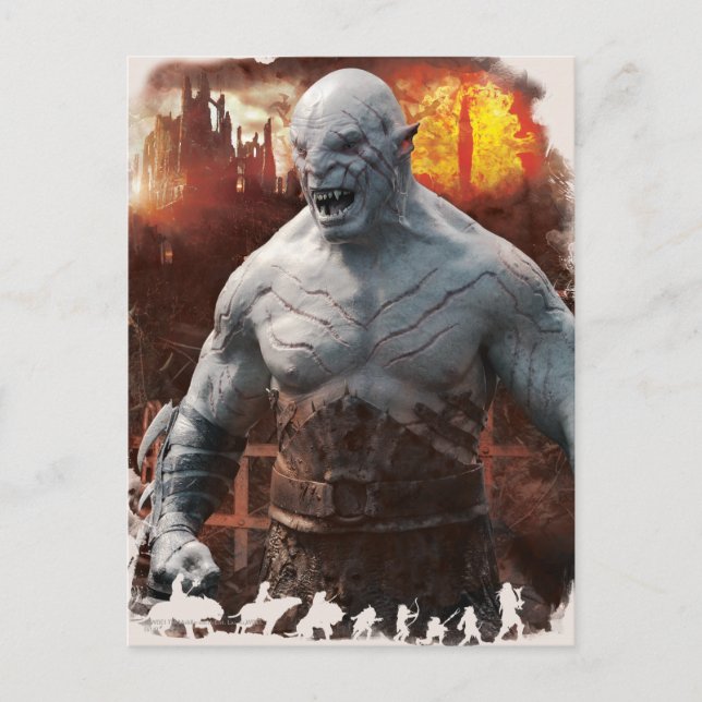 Cartão Postal Azog & Orcs Silhouette Graphic (Frente)