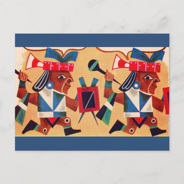 Cartão Postal Aztec Astecas (Frente)