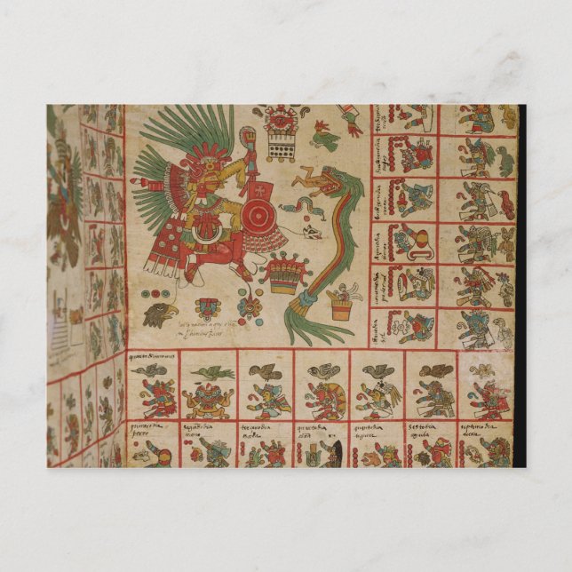 Cartão Postal Aztec Codex Borbonicus (Frente)