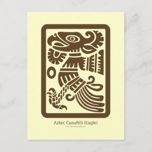 Cartão postal Aztec Cuauhtli - Águia (Marrom)