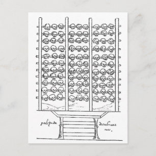 Cartão Postal Aztec Tzompantli Cull Rack Codex Duran
