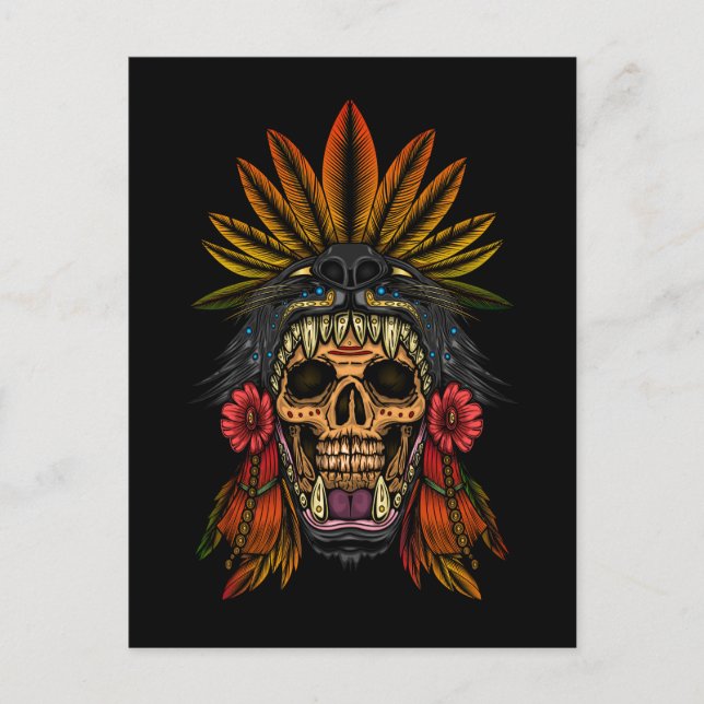 Cartão Postal Aztec Warrior (Frente)