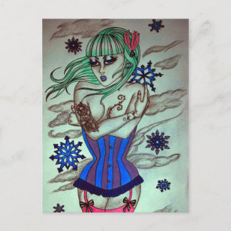 Cartão Postal azuis do inverno