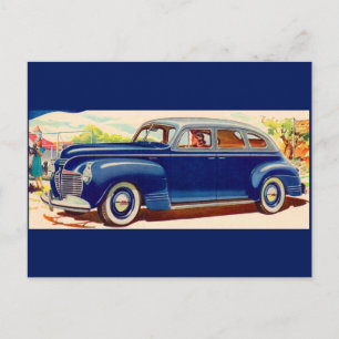 Cartão Postal azul 1941 Plymouth