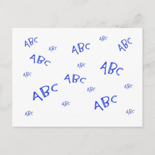 Cartão Postal Azul ABC`s