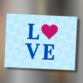 Cartão Postal Azul Amor Pai Elegante