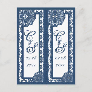 Cartão Postal Azul arábico, indicador 2x de souvenir