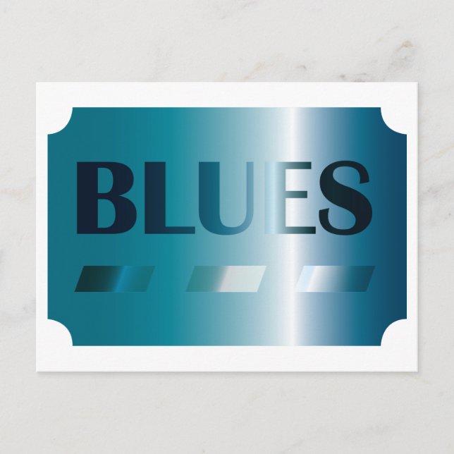 cartão postal azul (azul) (Frente)