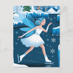 Cartão Postal Azul, Azul, Azul, Pregado, De Gelo Adorável