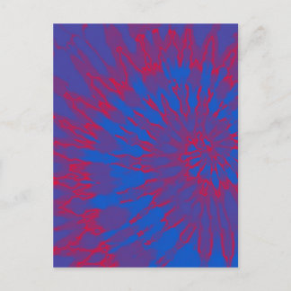Cartão Postal Azul Brilhante e Vermelho Coletor Espiral
