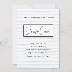 Cartão postal AZUL CHÁ DE FRALDAS INVITATION