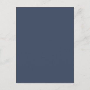 Cartão Postal azul cinza rico personalizado cor sólida minimal s