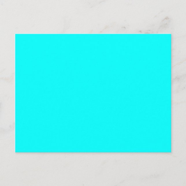 Cartão Postal Azul-claro-claro 00ffff (Frente)