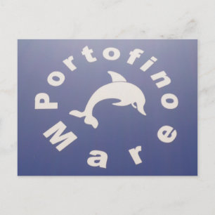 Cartão Postal azul-comum-portofino