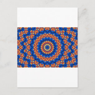 Cartão Postal Azul cor de laranja