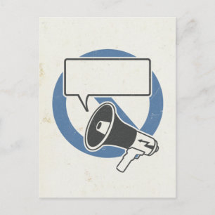 Cartão Postal Azul de censura