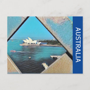 Cartão Postal azul de ópera sydney