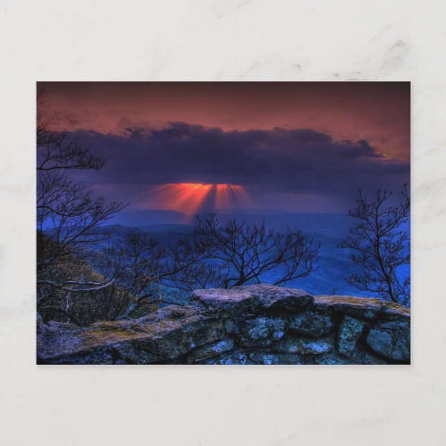 Cartão Postal azul-de-trovão (Frente)