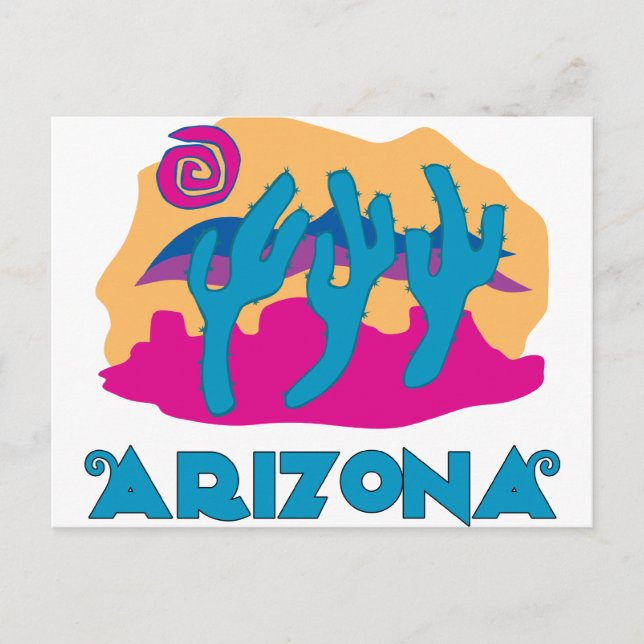 Cartão Postal Azul do deserto da arizona (Frente)