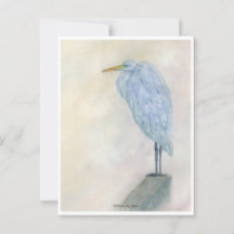 Azul Egret Watercolor