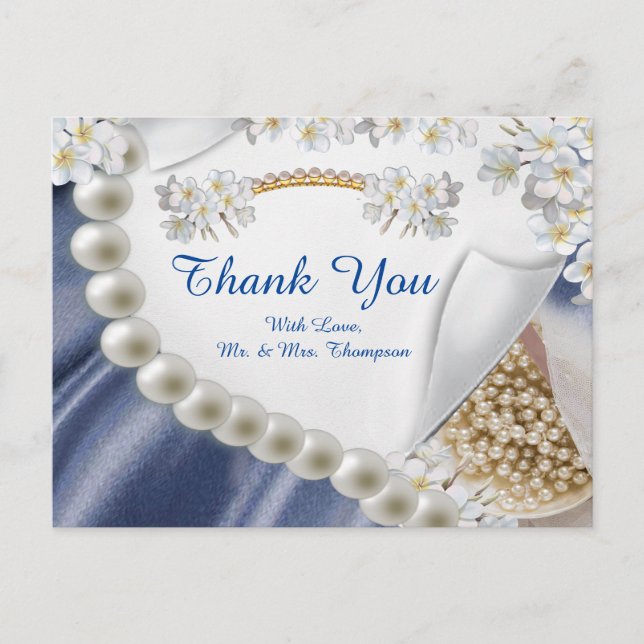 Cartão Postal Azul,Marfim,Verde,Seda Dourada & Camisa de Pérola  (Frente)