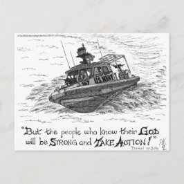 Cartão Postal Azul Marinho