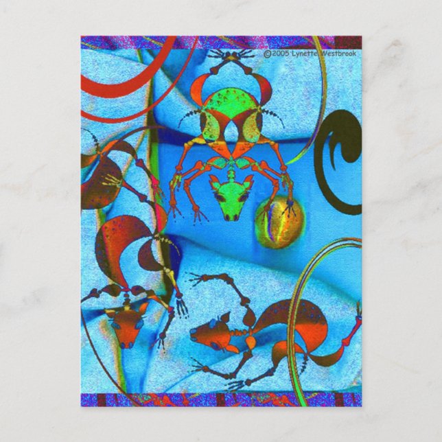 Cartão Postal Azul TropicalDog (Frente)