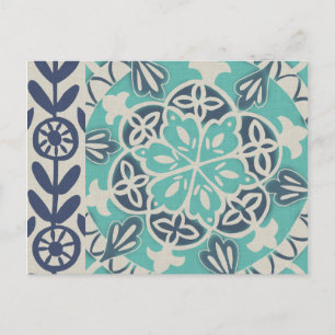 Cartão Postal Azulejo Batik Azul I