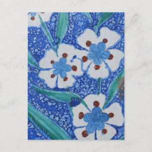 Cartão Postal Azulejo de cerâmica, azul e branca, otomana turca