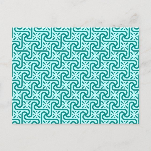 Cartão Postal Azulejo egípcio, turquesa e aqua (Frente)