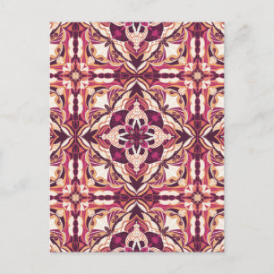 Cartão Postal Azulejo Espanhol do Azulejo Red Watercolor