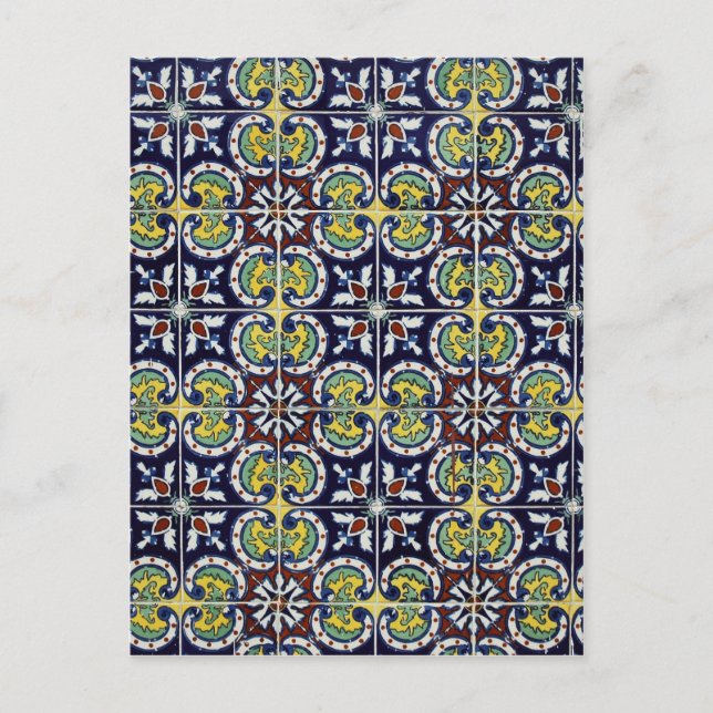 Cartão Postal Azulejo Espanhol no México (Frente)