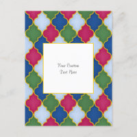 Azulejo Marroquino Azul Elegante Personalizado