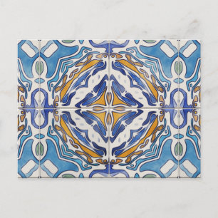 Cartão Postal Azulejos azuis